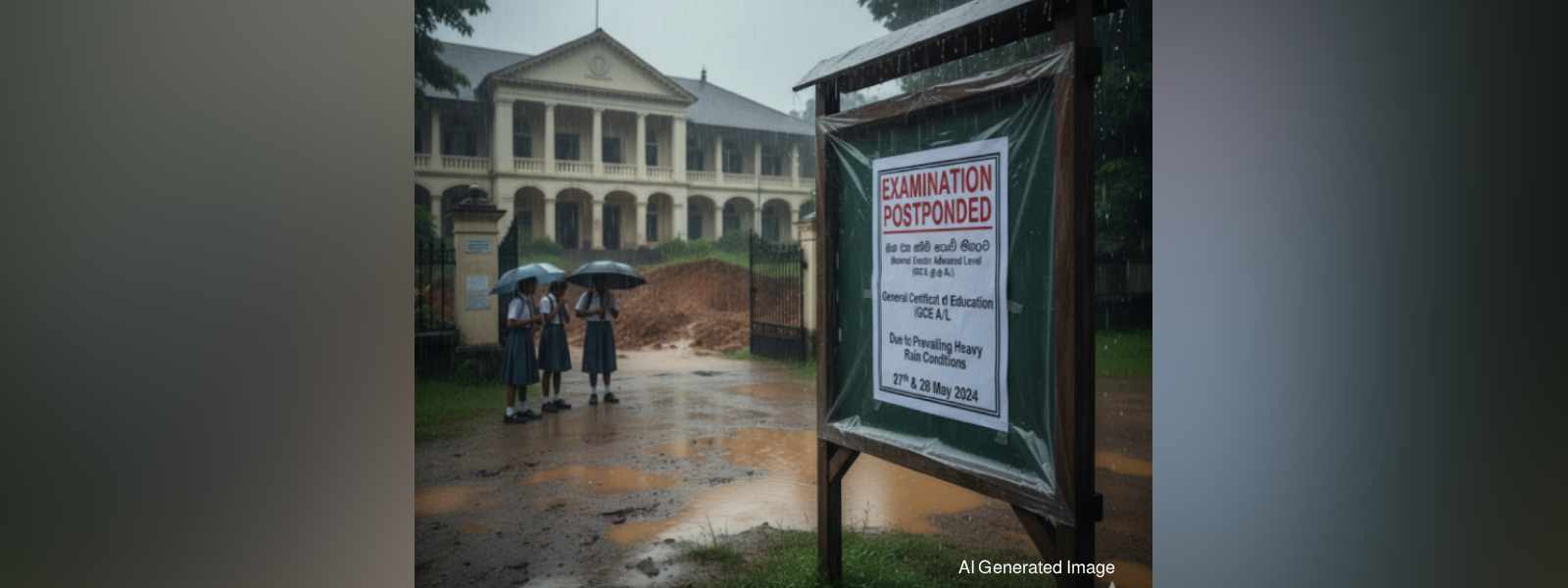 අද සහ හෙට උසස් පෙළ විභාගය නොපැවැත්වේ..